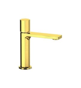Remer Ottagono Bateria umywalkowa bez korka Brushed Gold ON12BG