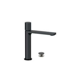 Remer Ottagono Bateria umywalkowa z korkiem klik-klak Matt Black ON10ACCNO