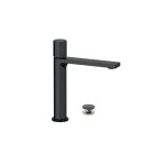 Remer Ottagono Bateria umywalkowa z korkiem klik-klak Matt Black ON10ACCNO