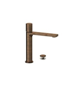 Remer Ottagono Bateria umywalkowa z korkiem klik-klak Oil Bronze ON10ACCBR