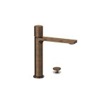 Remer Ottagono Bateria umywalkowa z korkiem klik-klak Oil Bronze ON10ACCBR