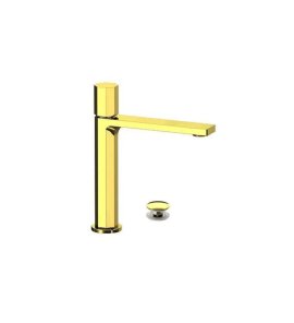 Remer Ottagono Bateria umywalkowa z korkiem klik-klak Shiny Gold ON10ACCDO