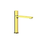 Remer Ottagono Bateria umywalkowa bez korka Shiny Gold ON12ADO