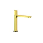 Remer Ottagono Bateria umywalkowa bez korka Brushed Gold ON12ABG