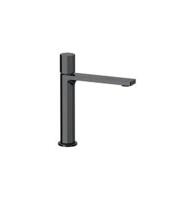 Remer Ottagono Bateria umywalkowa bez korka Brushed Black Chrome ON12ACFP