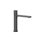Remer Ottagono Bateria umywalkowa bez korka Brushed Black Chrome ON12ACFP