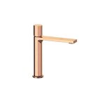 Remer Ottagono Bateria umywalkowa bez korka Brushed Copper ON12ARP