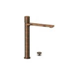 Remer Ottagono Bateria umywalkowa wysoka z korkiem klik-klak Oil Bronze ON10LXLBR