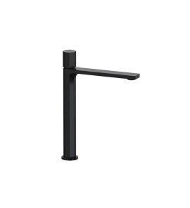Remer Ottagono Bateria umywalkowa wysoka bez korka Matt Black ON11LXLNO