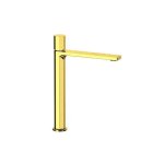 Remer Ottagono Bateria umywalkowa wysoka bez korka Brushed Gold ON11LXLBG