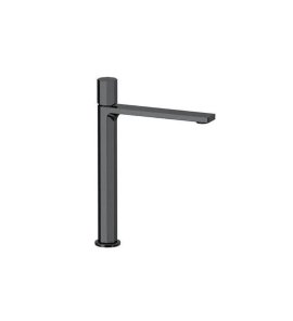 Remer Ottagono Bateria umywalkowa wysoka bez korka Brushed Black Chrome ON11LXLCFP
