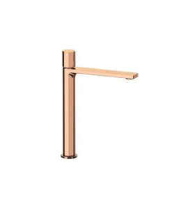 Remer Ottagono Bateria umywalkowa wysoka bez korka Brushed Copper ON11LXLRP