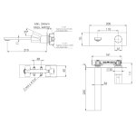 Remer Ottagono Bateria umywalkowa jednouchwytowa 230 mm podtynkowa Visual Inox ON15LWBXV
