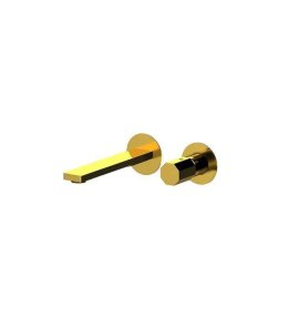 Remer Ottagono Bateria umywalkowa jednouchwytowa 205 mm podtynkowa - element zewnętrzny Shiny Gold ON15PWBDO