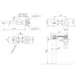 Remer Ottagono Bateria umywalkowa jednouchwytowa 230 mm podtynkowa - element zewnętrzny Chrom ON15PLWB