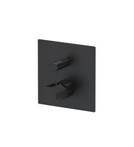 Remer Ottagono Bateria wannowo-natryskowa podtynkowa 2-drożna Matt Black ON09HLNO