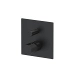 Remer Ottagono Bateria wannowo-natryskowa podtynkowa 2-drożna Matt Black ON09HLNO