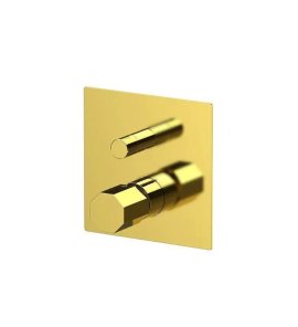 Remer Ottagono Bateria wannowo-natryskowa podtynkowa 2-drożna Shiny Gold ON09HLDO