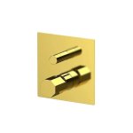 Remer Ottagono Bateria wannowo-natryskowa podtynkowa 2-drożna Shiny Gold ON09HLDO