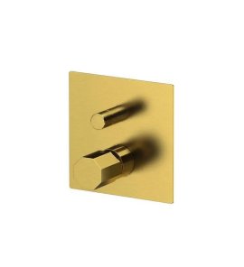 Remer Ottagono Bateria wannowo-natryskowa podtynkowa 2-drożna Brushed Gold ON09HLBG