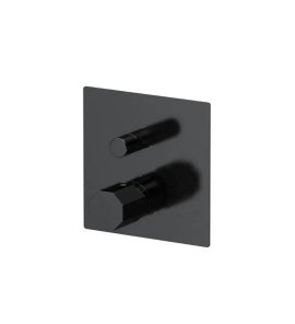 Remer Ottagono Bateria wannowo-natryskowa podtynkowa 2-drożna Brushed Black Chrome ON09HLCFP