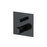 Remer Ottagono Bateria wannowo-natryskowa podtynkowa 2-drożna Brushed Black Chrome ON09HLCFP