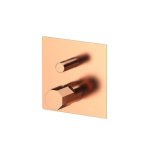 Remer Ottagono Bateria wannowo-natryskowa podtynkowa 2-drożna Brushed Copper ON09HLRP