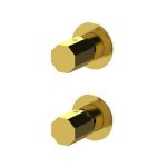 Remer Ottagono Bateria wannowo-natryskowa podtynkowa 2-drożna - element zewnętrzny Shiny Gold ON92PWBDO