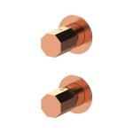 Remer Ottagono Bateria wannowo-natryskowa podtynkowa 2-drożna - element zewnętrzny Brushed Copper ON92PWBRP