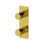 Remer Ottagono Bateria wannowo-natryskowa podtynkowa 2-drożna - element zewnętrzny Shiny Gold ON92WBDO