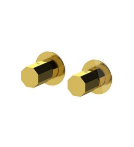 Remer Ottagono Bateria wannowo-natryskowa podtynkowa 2-drożna - element zewnętrzny Shiny Gold ON92ZPWBDO