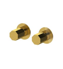 Remer Ottagono Bateria wannowo-natryskowa podtynkowa 2-drożna - element zewnętrzny Brushed Gold ON92ZPWBBG