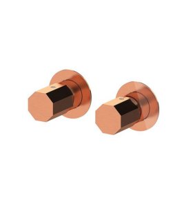 Remer Ottagono Bateria wannowo-natryskowa podtynkowa 2-drożna - element zewnętrzny Brushed Copper ON92ZPWBRP