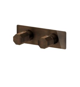 Remer Ottagono Bateria wannowo-natryskowa podtynkowa 2-drożna - element zewnętrzny Oil Bronze ON92ZWBBR