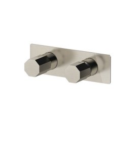Remer Ottagono Bateria wannowo-natryskowa podtynkowa 2-drożna - element zewnętrzny Visual Inox ON92ZWBXV
