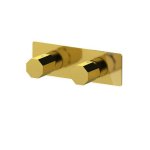 Remer Ottagono Bateria wannowo-natryskowa podtynkowa 2-drożna - element zewnętrzny Shiny Gold ON92ZWBDO
