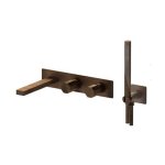 Remer Ottagono Bateria wannowo-natryskowa podtynkowa z zestawem natryskowym 2-drożna - element zewnętrzny Oil Bronze ON53D2WBBR