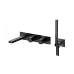 Remer Ottagono Bateria wannowo-natryskowa podtynkowa z zestawem natryskowym 2-drożna - element zewnętrzny Brushed Black Chrome ON53D2WBCFP