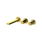 Remer Ottagono Bateria wannowo-natryskowa podtynkowa 2-drożna - element zewnętrzny Shiny Gold ON54D2PWBDO