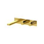 Remer Ottagono Bateria wannowo-natryskowa podtynkowa 2-drożna - element zewnętrzny Shiny Gold ON54D2WBDO