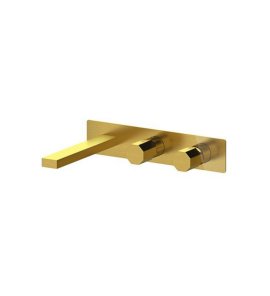 Remer Ottagono Bateria wannowo-natryskowa podtynkowa 2-drożna - element zewnętrzny Brushed Gold ON54D2WBGB