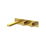Remer Ottagono Bateria wannowo-natryskowa podtynkowa 3-drożna - element zewnętrzny Brushed Gold ON54D3WBGB