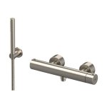 Remer X Style Inox Bateria natryskowa termostatyczna z zestawem natryskowym ścienna Inox SSXT39