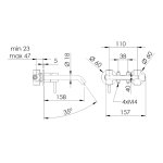 Remer X Style Inox Bateria umywalkowa podtynkowa 160 mm Inox SSX15P