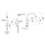 Remer X Style Inox Bateria umywalkowa jednouchwytowa dwuotworowa Inox SSX57