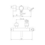 Remer X Style Inox Bateria wannowa termostatyczna bez zestawu natryskowego ścienna Inox SSXT05