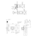 Remer X Style Inox Bidetka podtynkowa z odcięciem i mieszaczem podtynkowym Inox SSX60P
