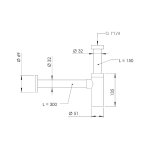 Remer X Style Inox Syfon umywalkowy Inox SS958L