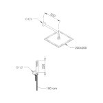 Remer X Style Inox Deszczownica 200x200 mm z zestawem natryskowym bez mieszacza Inox SSSETS027RRUFS20