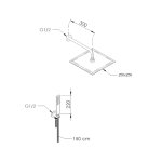 Remer X Style Inox Deszczownica 250x250 mm z zestawem natryskowym bez mieszacza Inox SSSETS027RRUFS25